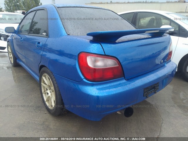 JF1GD29693G507406 - 2003 SUBARU IMPREZA WRX BLUE photo 3