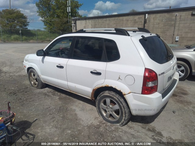 KM8JM12BX5U110885 - 2005 HYUNDAI TUCSON GL WHITE photo 3