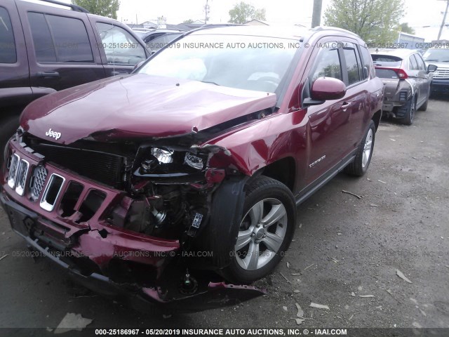 1C4NJCEB8FD118751 - 2015 JEEP COMPASS LATITUDE RED photo 2