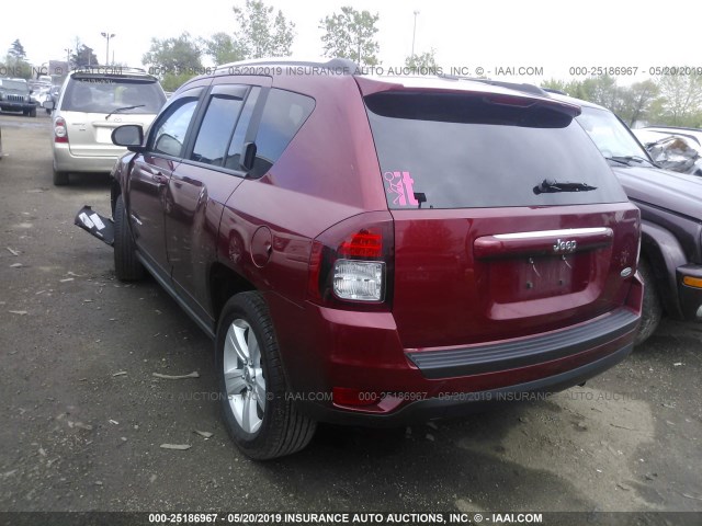 1C4NJCEB8FD118751 - 2015 JEEP COMPASS LATITUDE RED photo 3