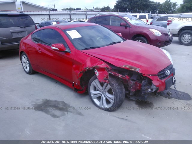 KMHHU6KH2AU034203 - 2010 HYUNDAI GENESIS COUPE 3.8L RED photo 1