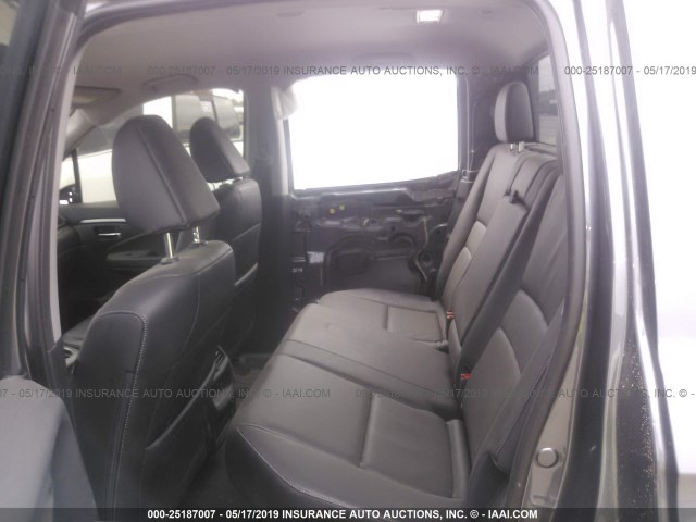 5FPYK2F64HB010491 - 2017 HONDA RIDGELINE RTL GRAY photo 8