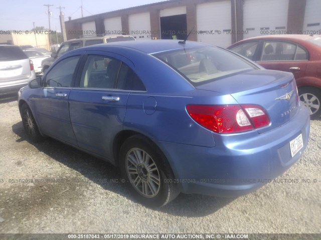 1C3LC66K87N620662 - 2007 CHRYSLER SEBRING LIMITED BLUE photo 3