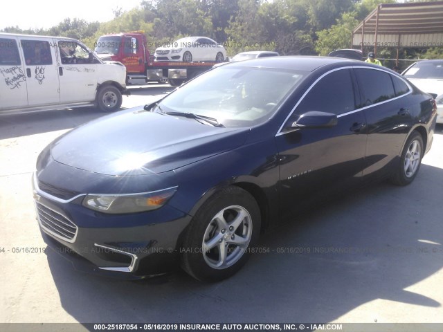 1G1ZB5ST3HF215203 - 2017 CHEVROLET MALIBU LS Қою көк фото 2