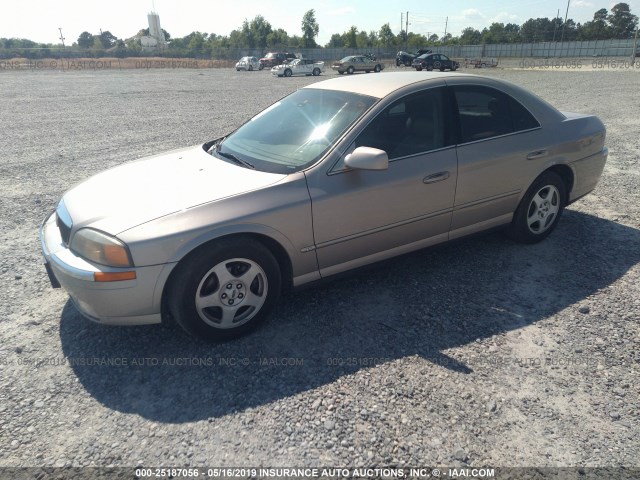 1LNHM87A8YY756382 - 2000 LINCOLN LS TAN photo 2