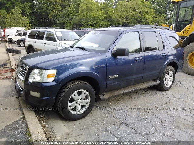 1FMEU73E07UB46438 - 2007 FORD EXPLORER XLT BLUE photo 2