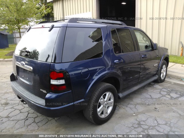 1FMEU73E07UB46438 - 2007 FORD EXPLORER XLT BLUE photo 4