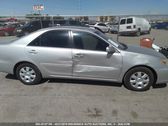 4T1BE32K13U770906 - 2003 TOYOTA CAMRY LE/XLE/SE SILVER photo 6