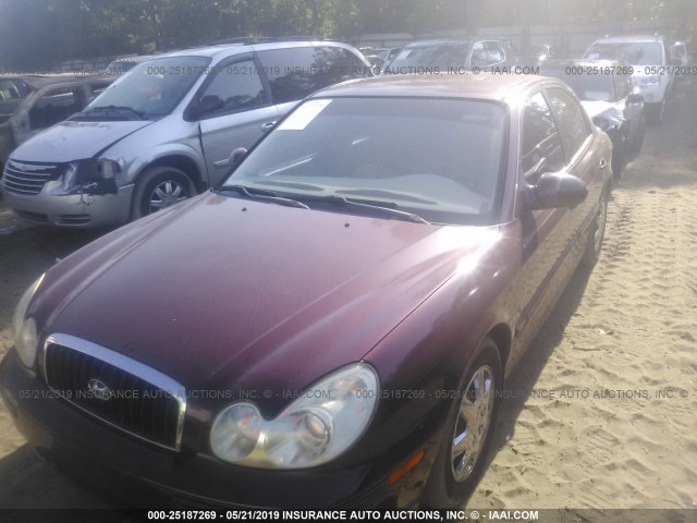 KMHWF25S42A603590 - 2002 HYUNDAI SONATA GL BURGUNDY photo 2