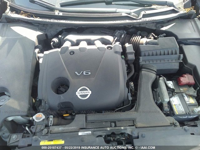 1N4AA5AP8AC868473 - 2010 NISSAN MAXIMA S/SV GRAY photo 10