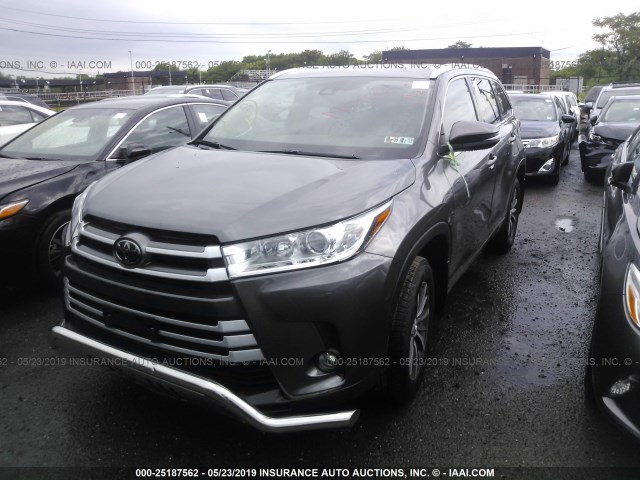 5TDJZRFH6HS449302 - 2017 TOYOTA HIGHLANDER SE/XLE GRAY photo 2