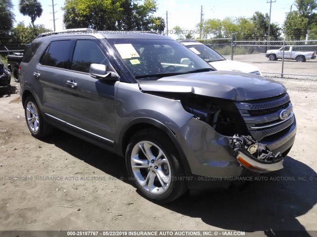 1FM5K7F8XDGB78657 - 2013 FORD EXPLORER LIMITED GRAY photo 1