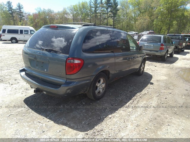 2D4GP44L46R876562 - 2006 DODGE GRAND CARAVAN SXT Light Blue photo 4