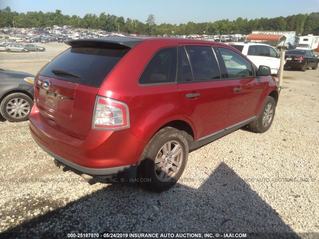 2FMDK36CX8BA05243 - 2008 FORD EDGE SE RED photo 4