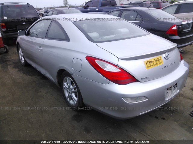 4T1CE30P27U757235 - 2007 TOYOTA CAMRY SOLARA SE/SLE SILVER photo 3