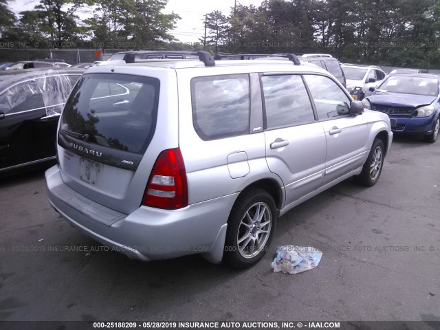 JF1SG69654H746276 - 2004 SUBARU FORESTER 2.5XT SILVER photo 4