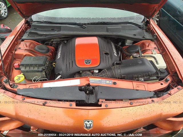 2B3KA53H26H283513 - 2006 DODGE CHARGER R/T ORANGE photo 10