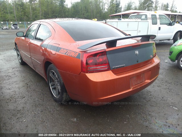 2B3KA53H26H283513 - 2006 DODGE CHARGER R/T ORANGE photo 3