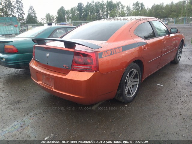 2B3KA53H26H283513 - 2006 DODGE CHARGER R/T ORANGE photo 4