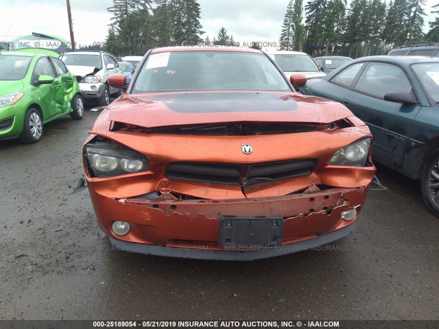 2B3KA53H26H283513 - 2006 DODGE CHARGER R/T ORANGE photo 6