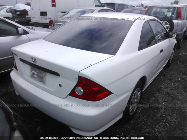 1HGEM211X5L008174 - 2005 HONDA CIVIC DX VP WHITE photo 4