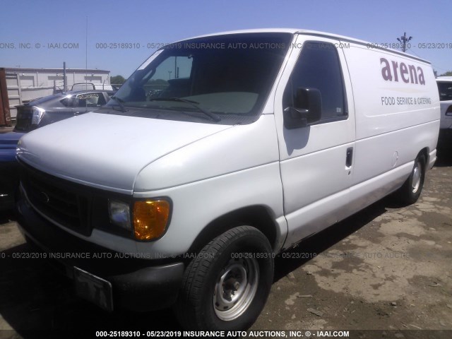 1FTRE14223HB91100 - 2003 FORD ECONOLINE E150 VAN WHITE photo 2