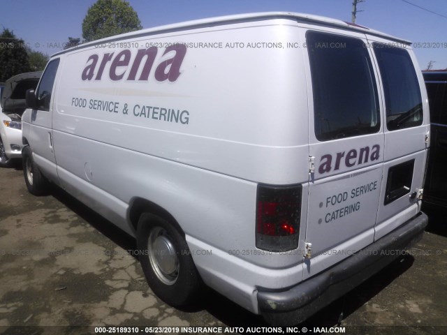 1FTRE14223HB91100 - 2003 FORD ECONOLINE E150 VAN WHITE photo 3