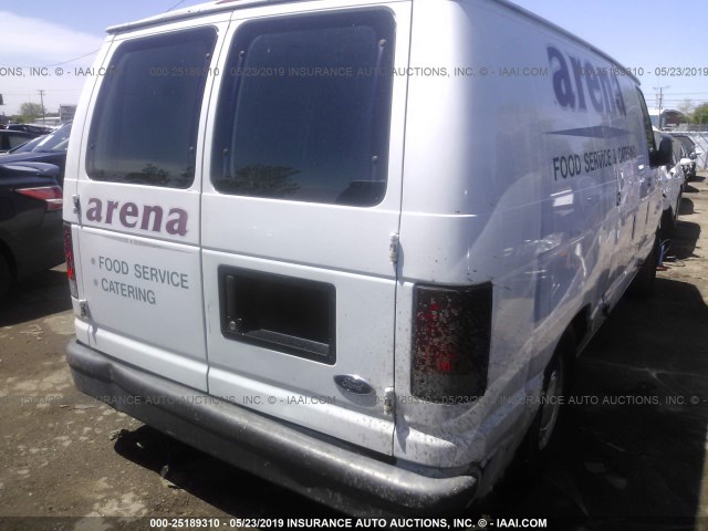 1FTRE14223HB91100 - 2003 FORD ECONOLINE E150 VAN WHITE photo 4