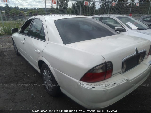 1LNHM86S05Y630829 - 2005 LINCOLN LS WHITE photo 3