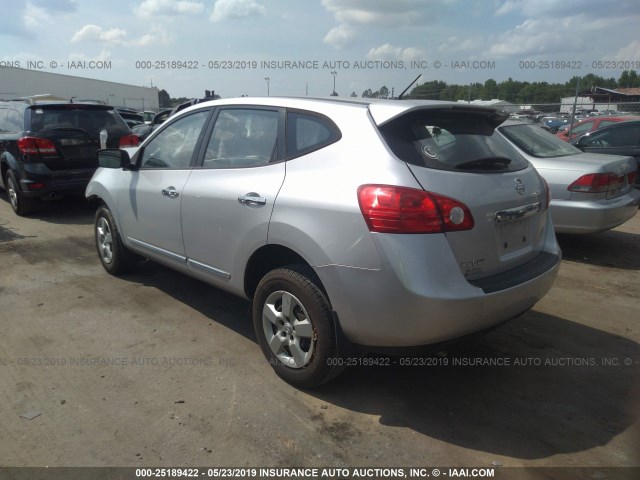 JN8AS5MTXCW264302 - 2012 NISSAN ROGUE S/SV SILVER photo 3
