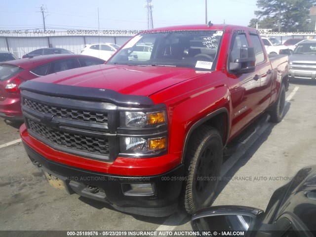 1GCVKREC7EZ219659 - 2014 CHEVROLET SILVERADO K1500 LT RED photo 2