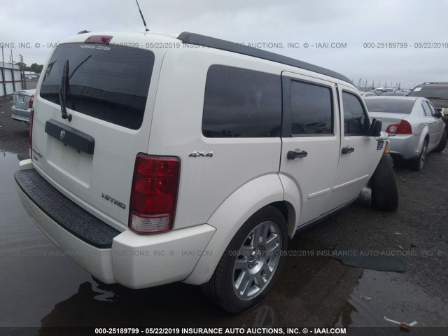 1D4PU4GK7AW174750 - 2010 DODGE NITRO HEAT WHITE photo 4