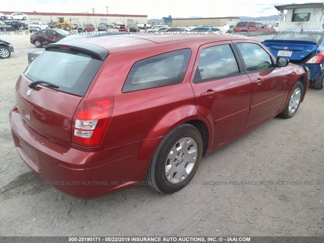 2D4FV48T75H593234 - 2005 DODGE MAGNUM SE RED photo 4