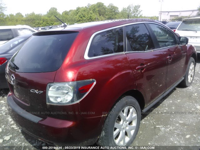 JM3ER29L380213421 - 2008 MAZDA CX-7 RED photo 4