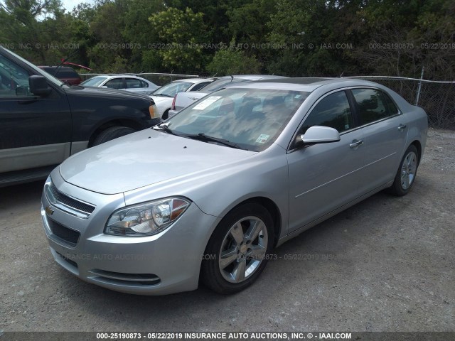 1G1ZD5EU5CF103803 - 2012 CHEVROLET MALIBU 2LT SILVER photo 2