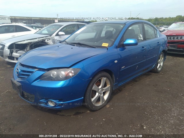 JM1BK323251226649 - 2005 MAZDA 3 S BLUE photo 2