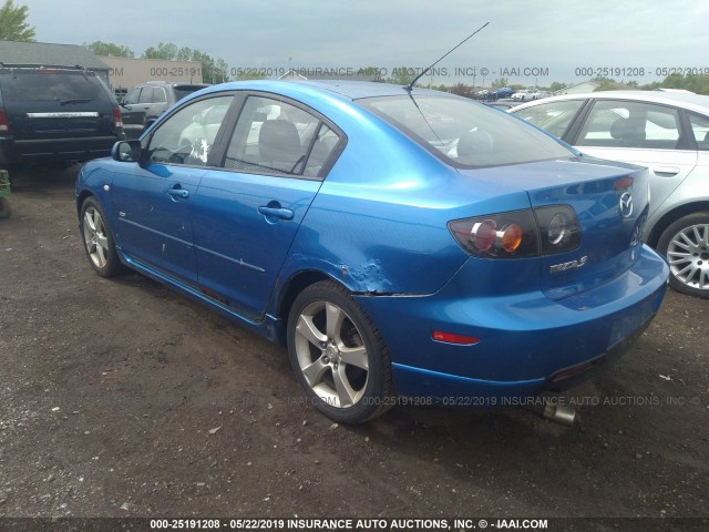 JM1BK323251226649 - 2005 MAZDA 3 S BLUE photo 3