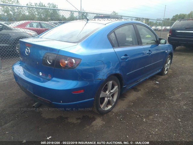 JM1BK323251226649 - 2005 MAZDA 3 S BLUE photo 4