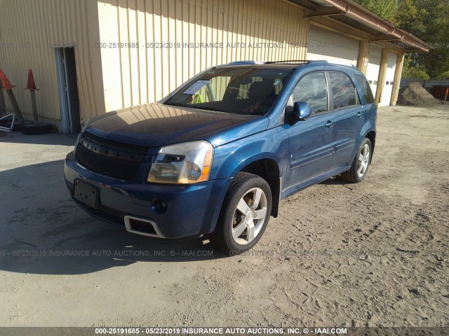 2CNDL737286014328 - 2008 CHEVROLET EQUINOX SPORT BLUE photo 2