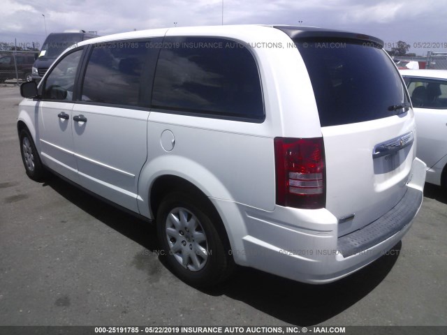 2A8HR44H08R694179 - 2008 CHRYSLER TOWN & COUNTRY LX WHITE photo 3