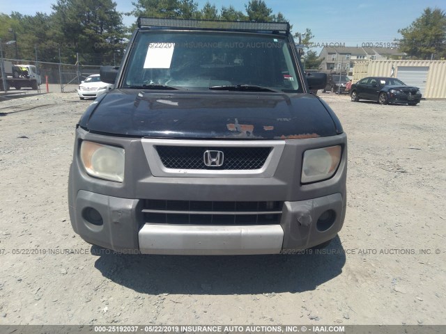 5J6YH18203L001296 - 2003 HONDA ELEMENT DX BLACK photo 6