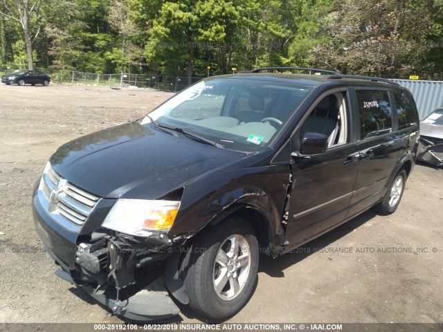 2D8HN54P78R839705 - 2008 DODGE GRAND CARAVAN SXT BLACK photo 2