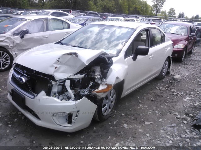 JF1GJAA63EH010881 - 2014 SUBARU IMPREZA Белый фото 2