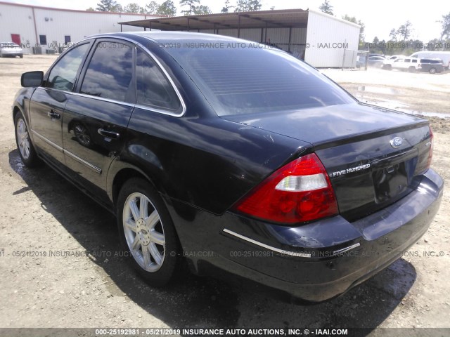 1FAFP25105G146549 - 2005 FORD FIVE HUNDRED LIMITED BLACK photo 3