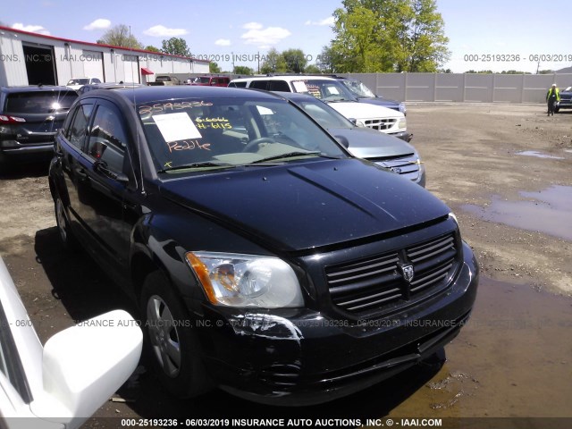 1B3HB28B17D213378 - 2007 DODGE CALIBER BLACK photo 1