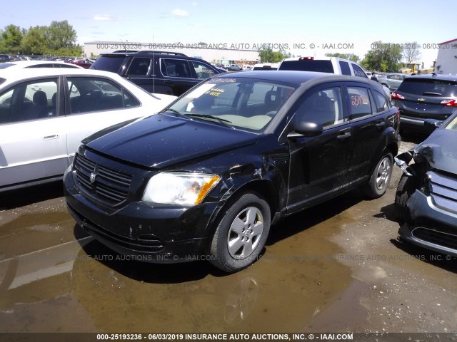 1B3HB28B17D213378 - 2007 DODGE CALIBER BLACK photo 2