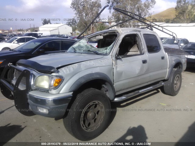 5TEGN92N13Z278679 - 2003 TOYOTA TACOMA DOUBLE CAB PRERUNNER GRAY photo 2
