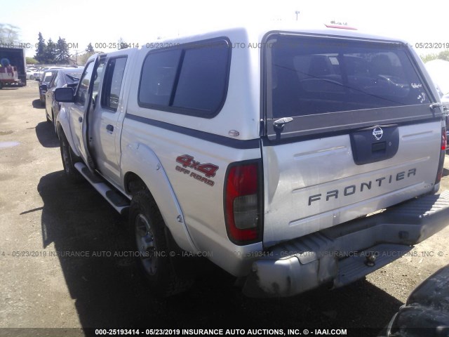 1N6ED27Y84C410662 - 2004 NISSAN FRONTIER CREW CAB XE V6 SILVER photo 3