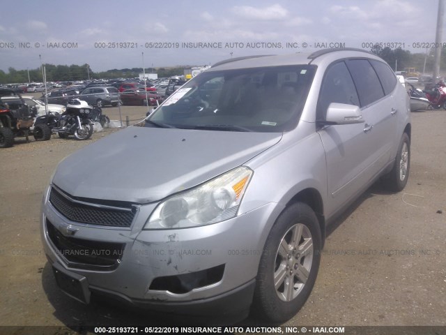 1GNLRFED1AS107749 - 2010 CHEVROLET TRAVERSE LT SILVER photo 2