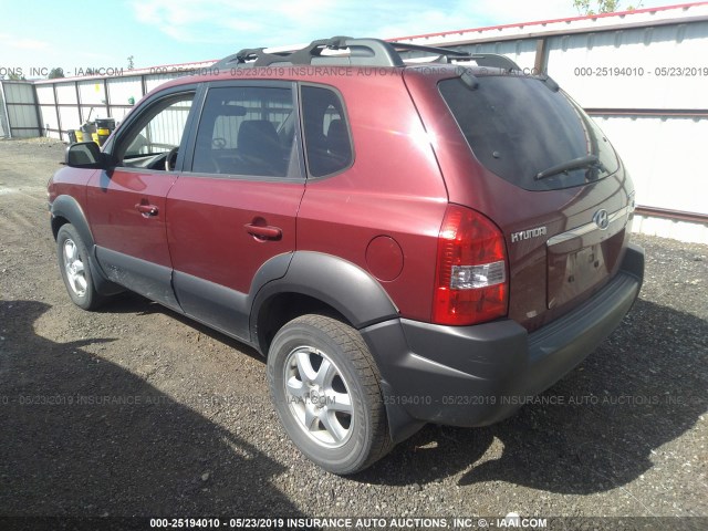 KM8JN12D45U131472 - 2005 HYUNDAI TUCSON GLS/LX RED photo 3